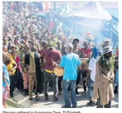  ?? ?? Maroons gathered in Accompong Town, St Elizabeth.