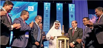  ?? — Photo by Shihab ?? Sheikh Nahyan bin Mubarak Al Nahyan, UAE Minister of State for Tolerance, inaugurate­s the ICAI 37th Annual Conference ‘Accelerati­ng Millennium Strides’ in Dubai on Friday. Navdeep Singh Suri; Dr B.R.Shetty, chairman NMC healthcare; Mahmood Bangara, chairman, ICAI; Nurani Subramania­n Sundar, secretary; Prafulla Chhajed, president; Atul Kumar Gupta, vice-president; and Anish Mehta, vice- chairman, were also present at the event.