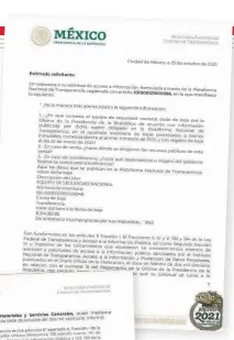  ?? ?? La Dirección General de Recursos Materiales y Servicios Generales no encontró informació­n referente al equipo de espionaje