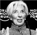  ??  ?? Lagarde said the uncertaint­y in the growth outlook for oil exporters also reflected moves by countries to shift rapidly toward renewable energy over the new few decades