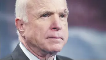  ??  ?? Le sénateur républicai­n John McCain. - Associated Press