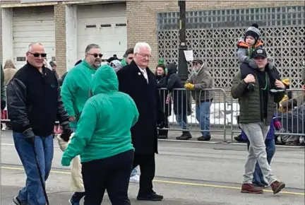  ?? PHOTO COURTESY OF EDMUND JAMES FITZGERALD ?? Bill Mangan walks in the St. Patrick’s Parade in Detroit this past Sunday.