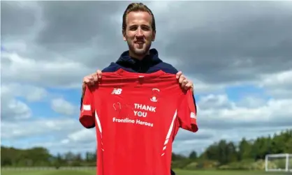  ??  ?? Harry Kane with Orient’s home shirt. Photograph: Leyton Orient FC