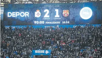  ??  ?? El resultado en Riazor fue celebrado a lo grande. Un duro golpe al Barcelona.