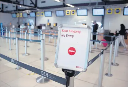  ?? EFE ?? Alemania prohibió vuelos desde Gran Bretaña y Sudáfrica, entre otros países.