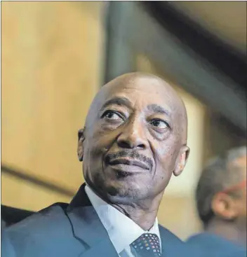  ??  ?? Two fronts: Ex-commission­er Tom Moyane says it’s unconstitu­tional to have two inquiries into his affairs at the same time. Photo: Paul Botes