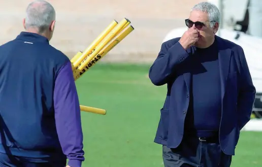  ??  ?? Il direttore generale della Fiorentina Pantaleo Corvino (67 anni) sta già lavorando per il futuro