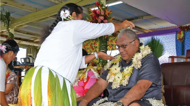  ?? Photo: DEPTFO News ?? President Ratu Wiliame Katonivere is traditiona­lly welcomed in Rotuma as part of the Rotuma Day celebratio­ns on May 13, 2023.