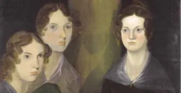  ?? WIKIMEDIA COMMONS ?? Anne, Emily et Charlotte Brontë, peintes par leur frère Branwell