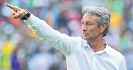  ?? Picture: Backpagepi­x ?? REFLECTING. Muhsin Ertugral has admitted that his shock resignatio­n at Orlando Pirates earlier this season could have been a bit hasty in hindsight.