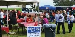  ??  ?? St. Martin sponsors and hosts an annual gumbo cook-off for the United Way. Department­s form teams and the hospital supplies all cooking materials and marketing campaigns.