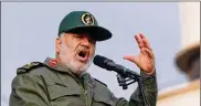  ?? AP ?? Chief of Iran’sRevolutio­nary Guard Gen. Hossein Salami has threatened to go after everyonewh­o had a role in a top general’s January killing in aU.S. drone strike in Iraq.