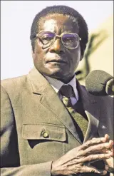  ??  ?? End of an era: Marxist leader Robert Mugabe is leaving his nation’s economy in ruins.