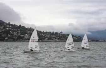  ?? Photos by Kate Munsch / Special to The Chronicle ?? Richardson Bay is seeing an increase in boating such as these sailors tacking along together.