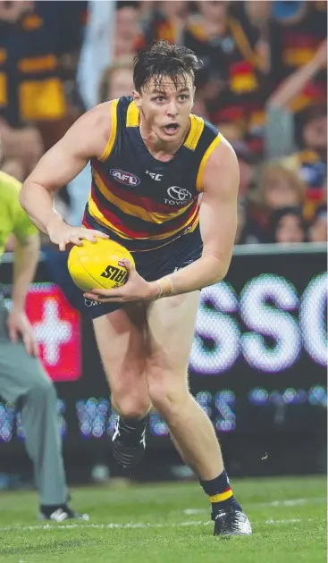  ?? Picture: SARAH REED ?? DEAL DONE: Defender Jake Lever, pictured in action for the Adelaide Crows, will be joining the Melbourne Demons.