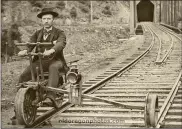  ?? SUBMITTED PHOTO ?? Pedal-powered rail vehicles date back to the 1850s, when maintenanc­e workers used hand-cars and ‘rail bikes’ to travel along the tracks. They were used to transport crew and materials for track inspection and repairs.