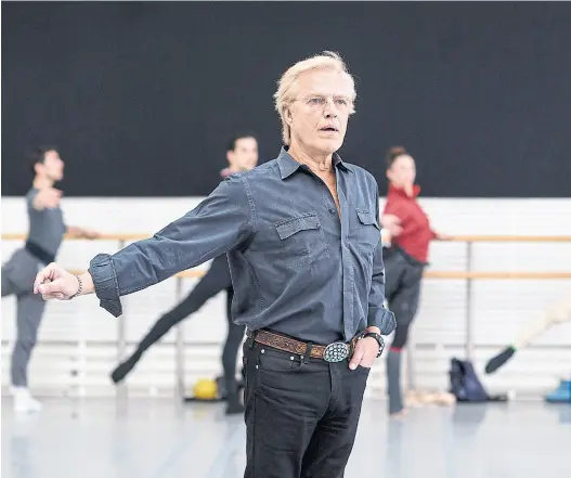  ?? NYT ?? Martins, de 71 años, en un ensayo del New York City Ballet, compañía a la que lo une 50 años de historia