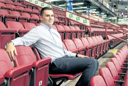  ?? STEPH CROSIER/SAULT STAR FILES ?? Sault Ste. Marie Greyhounds general manager Kyle Raftis won’t be making trades just to get into an “arms race.”