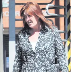  ??  ?? Ballymoney woman Rosaleen McAuley who was jailed for kicking a pregnant nurse at Coleraine’s Causeway Hospital