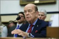  ?? MANUEL BALCE CENETA — THE ASSOCIATED PRESS ?? In this photo, Commerce Secretary Wilbur Ross, testifies before a House Committee on Science, Space, and Technology Space Subcommitt­ee and House Armed Services Committee Strategic Forces Subcommitt­ee joint hearing on Capitol Hill in Washington.