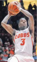  ?? JIM THOMPSON/JOURNAL ?? Senior transfer Antino Jackson spent just one year with UNM but made an impact at point guard. He will play his final home game tonight.