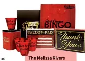  ??  ?? The Melissa Rivers
Red Carpet Game Box, personally curated by Melissa, offers everything one needs to throw the best Oscar viewing party at home ($19.95, amazon.com). Joan would approve. “Mom loved to celebrate,” Melissa raves, “and she was so...