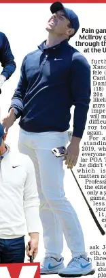  ??  ?? Pain game: McIlroy goes through the agonies at the US PGA