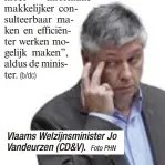  ?? Foto PHN ?? Vlaams Welzijnsmi­nister Jo Vandeurzen (CD&V).