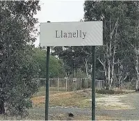  ??  ?? Signs for Llanelly in Victoria, Australia.