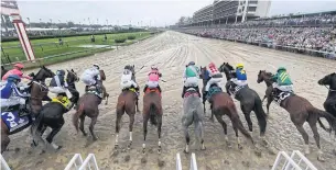  ?? USA TODAY SPORTS ?? A general view at the start during the 145th Kentucky Derby at Churchill Downs.