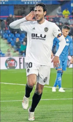  ??  ?? SEGUNDO GOL. Le marcó al Getafe, como hiciera al Levante.