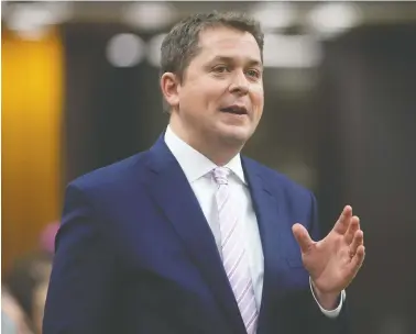  ?? ADRIAN WYLD / THE CANADIAN PRESS ?? Outgoing Conservati­ve Leader Andrew Scheer, who has little to lose, could lay the groundwork now for a new climate change policy for the party, writes John Ivison.