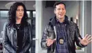  ?? PROVIDED BY NBC ?? Stephanie Beatriz stars as Rosa Diaz and Andy Samberg is Jake Peralta in “Brooklyn Nine-Nine.”