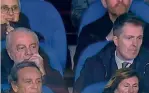  ?? ?? Vista Champions
Mercoledì sera al “Maradona”, durante Napoli-Barcellona, Bernd Reichart era seduto al fianco di Aurelio De Laurentiis