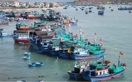  ?? VNA/VNS Photo ?? Fishing vessels in Ninh Hải District in the central coastal province of Ninh Thuận.