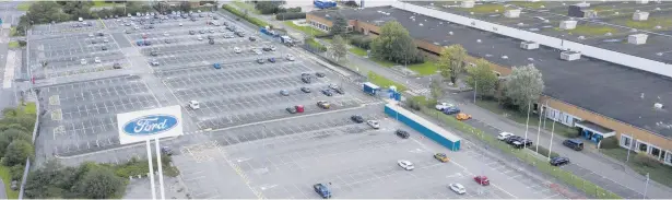  ?? Picture: Matthew Horwood ?? An aerial view of the Ford plant in Bridgend yesterday when it closed after four decades of production at the site.