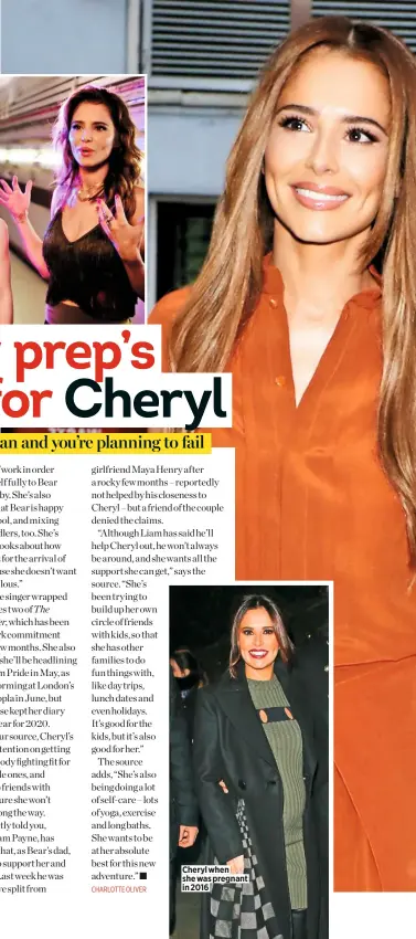  ??  ?? Cheryl when she was pregnant in 2016