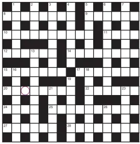  ?? ?? PLAY our accumulato­r game! Every day this week, solve the crossword to find the letter in the pink circle. On Friday, we’ll provide instructio­ns to submit your five-letter word for your chance to win a luxury Cross pen. UK residents aged 18+, excl NI. Terms apply. Entries cost 50p.