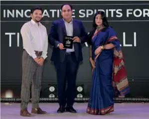  ?? ?? Team Fratelli, the winners of the Most Innovative Spirits format with Aindrila Mitra.