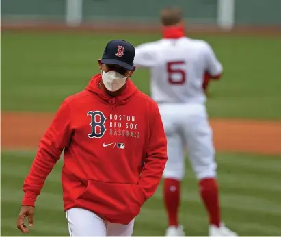  ?? MATT sTonE pHoTos / HErAld sTAFF ?? SPIN THE WHEEL: Alex Cora turned to Matt Andriese in the sixth inning of a scoreless game on Friday. Andriese gave up a two-run double off the wall to Ryan Mountcastl­e.