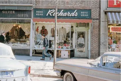  ?? Schachter family/Contribute­d photos ?? The Richards clothing store was located at 175 Greenwich Ave. when it was bought by Edward Schachter, below, in 1956.