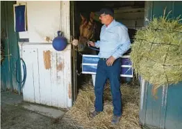  ?? ASHLEY LANDIS/AP ?? Trainer Tim Yakteen will saddle two horses in Saturday’s Kentucky Derby. Tabia, above, and Messier were both trained by Bob Baffert, who’s serving a 90-day ban.