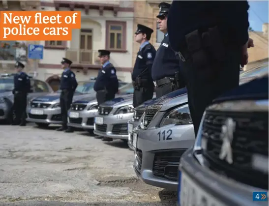  ?? Photo: Alenka Falzon ?? Home Affairs Minister Byron Camilleri yesterday unveiled a new €500,000 fleet of cars for use by the Malta Police Force.