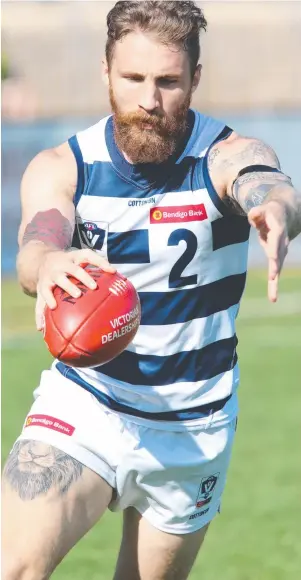  ?? Pictures: MARK WILSON ?? ZACH’S BACK: Zach Tuohy in action at Werribee on Saturday.