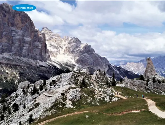  ??  ?? Above left: Cinque Torri - Dolomites Towers by Scoiattoli Refuge. Above top right: Staulanza Refuge. Right middle: Giau Pass. Below right: Derek and Barbz at The Pelmo.