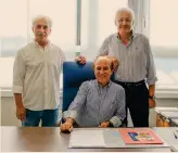  ??  ?? LEGNOQUATT­RO. Da sinistra Mario Vincenzo Codella, Consiglier­e; Eugenio Grandinett­i, Presidente; Sergio Furlan, Consiglier­e