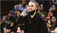  ?? Eric Gay / Associated Press ?? Becky Hammon took over as coach of the Las Vegas Aces, replacing Bill Laimbeer, after serving as an NBA assistant coach for the San Antonio Spurs since 2014. She’s one of six former players who are now head coaches in the league.