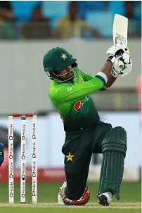  ??  ?? Pakistan’s Babar Azam during his century against Sri Lanka.