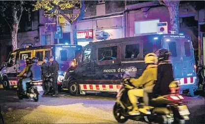  ?? LLIBERT TEIXIDÓ ?? Els incidents de dijous van alterar el descans dels veïns de Gràcia i la part alta del passeig de Sant Joan