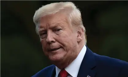  ?? Photograph: Olivier Douliery/AFP/Getty ?? Donald Trump has threatened to take action against social media companies after Twitter tagged two of his tweets with a fact-check warning.